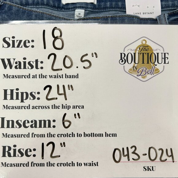 NWT Lane Bryant 18 Boyfriend Midi Shorts Super Stretch Distressed Signature Fit - Picture 14 of 16